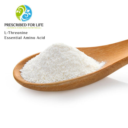 Prescribed For Life Threonine Powder (Assay: > 99%), L Threonine Essential Amino Acids Supplement, Vegan, Gluten Free, Non GMO (25kg / 55lb)
