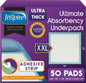 Inspire Super Absorbent Disposable Bed Pads for Chronic Incontinence Ultra Thick and Absorbent Bed Pads Disposable Adult | Pee Pads for Adults (36" X 36" Pack of 50) XX Large