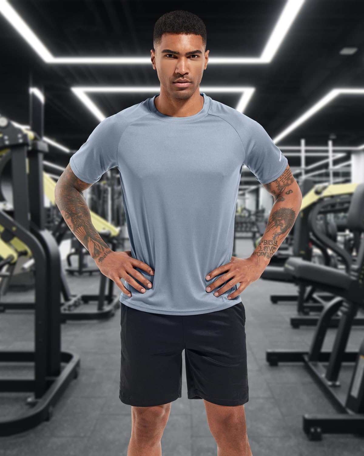 Boyzn 1er, 3er, 5er oder 7er Pack Herren-Trainings-Laufshirts, Dry Fit feuchtigkeitsableitendes T-Shirt, Gym Sport Kurzarm-T-Shirts