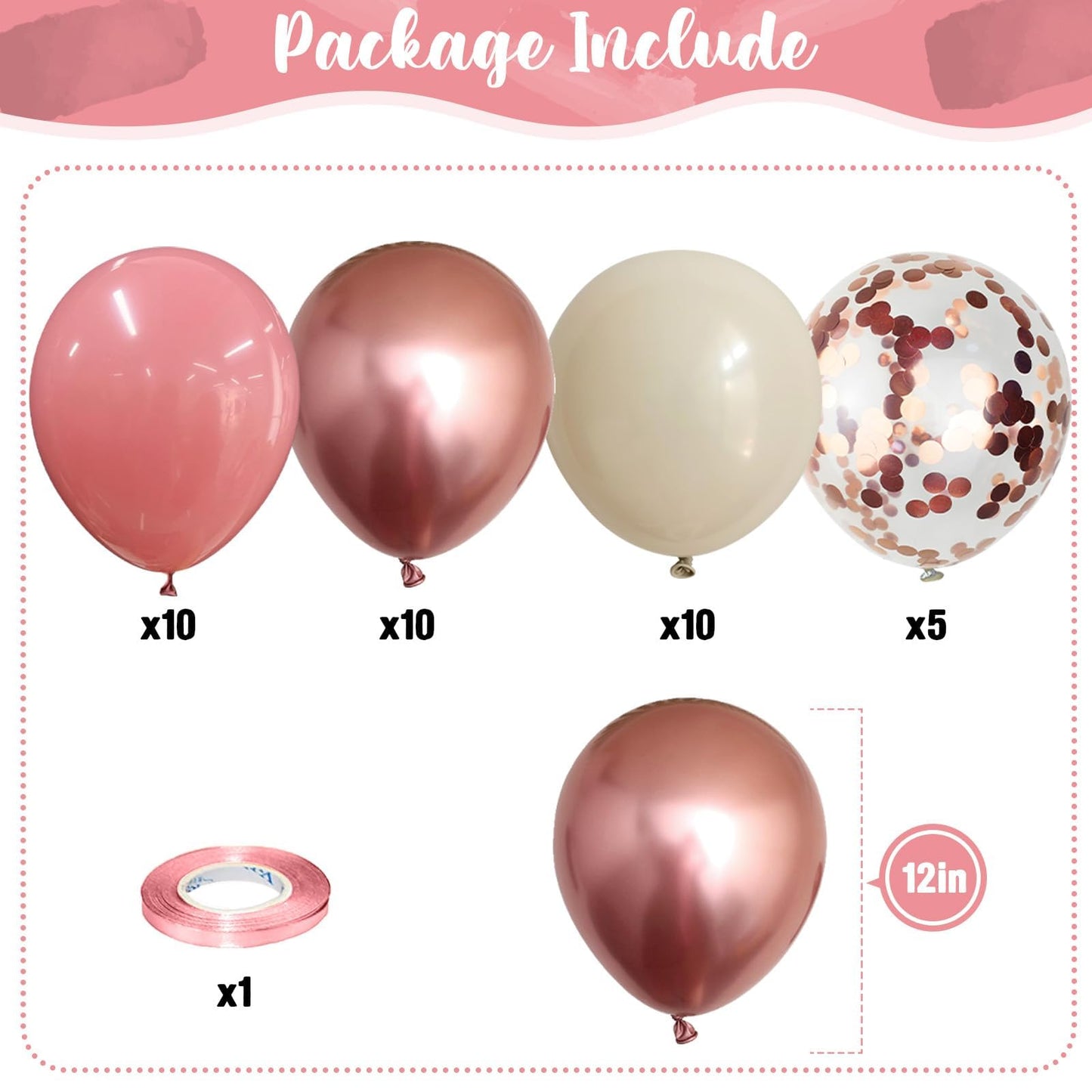 Pastellrosa und lilafarbene Ballons, 12-Zoll-Metallic-Lila-Flieder-Pink-Konfetti-Ballon-Set für Mädchen, Frauen, Kpop, Schmetterling-Geburtstag, Babyparty, Brautparty, Hochzeit, Prinzessin, Disco, Musikparty-Dekorationen