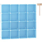 C&AHOME Cube Storage Organizer, 16-Cube Shelves Units, Plastic Storage Cubes, DIY Closet Organizer, Modular Closet Storage Shelves Ideal for Home, Bedroom, 48.4" L × 12.4" W × 48.4" H Black SUM3016H