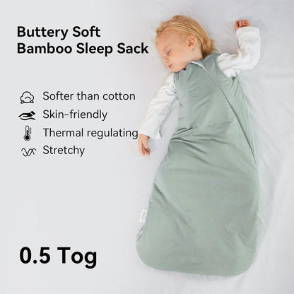BubblePanda Rayon Made from Bamboo Sleep Sack 2t-3t 0.5 Tog Soft Lightweight Toddler Sleep Sack 24-36 Months for Babies 2-Way Zipper Wearable Blanket Baby 3t
