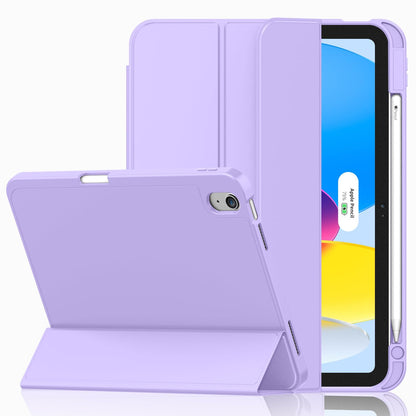 iMieet Case for iPad (A16)/iPad 10th Generation [11-Inch 2025/10.9 Inch 2022], Trifold Stand Smart Cover with Pencil Holder and Soft TPU Back, Supports Touch ID(Black)