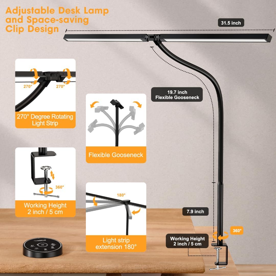 Pzloz Led Desk Lamp Review: A Versatile and Eye-Friendly Lighting Solution