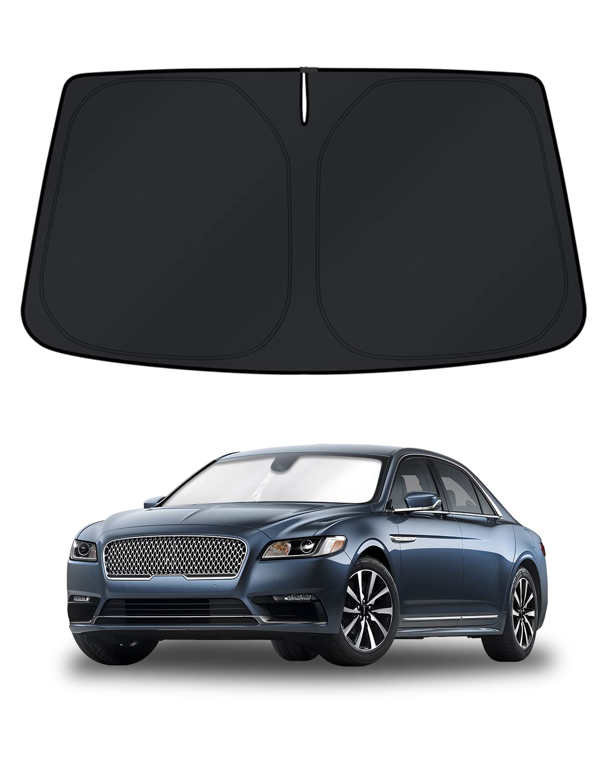 KUST Windshield Sun Shade for 2017-2026 Tesla Model Y/Model 3 Sunshade Accessories (Fit 2025-2026 Model Y Juniper / 2024 Model 3 Highland) Upgraded Foldable Sunshade, Blocks UV Rays Keep Car Cool