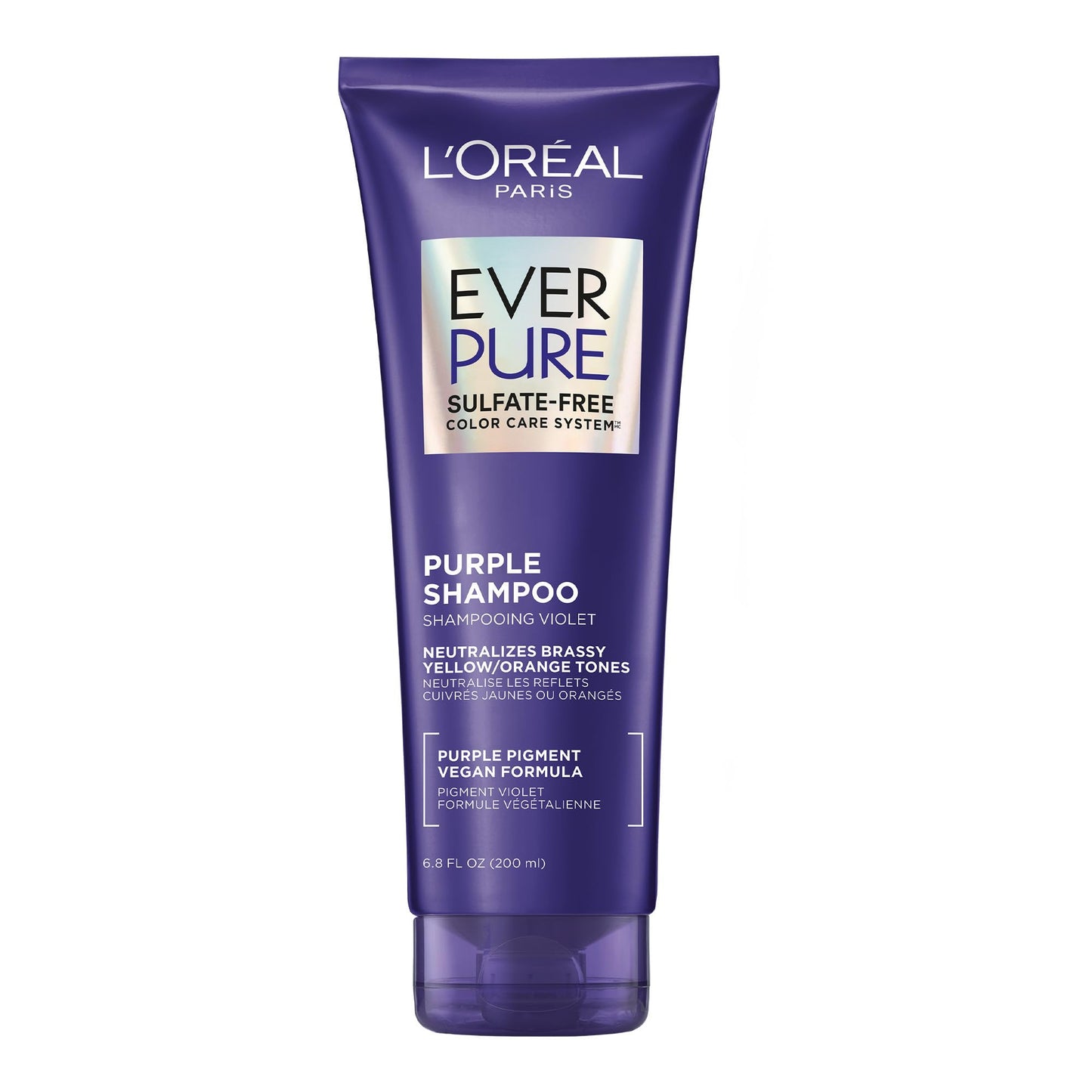 EverPure Sulfate-Free Lila Shampoo zur Nuancierung von blondem, gebleichtem, braun gefärbtem, silbernem und grauem Haar, mit violetten Pigmenten, 200 ml