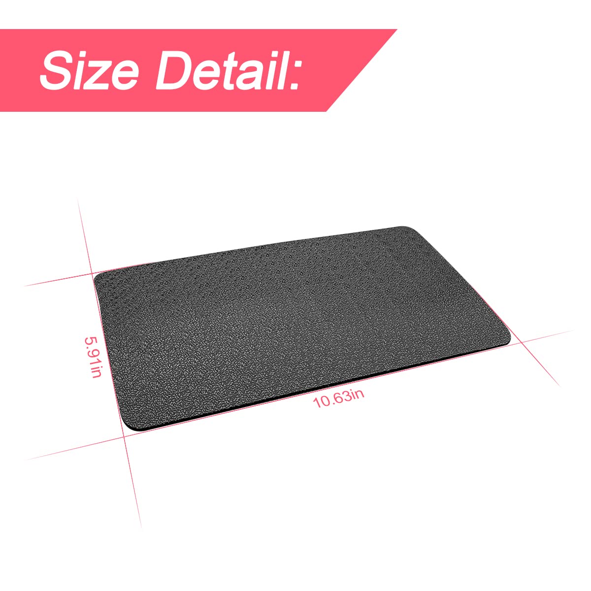 Auto-Armaturenbrett-Anti-Rutsch-Gummipad, 27 x 15 cm Universal rutschfeste Auto-Magic-Armaturenbrett-Haftmatte für Handys, Sonnenbrillen, Schlüssel, elektronische Geräte und mehr (Schwarz/Gitter)