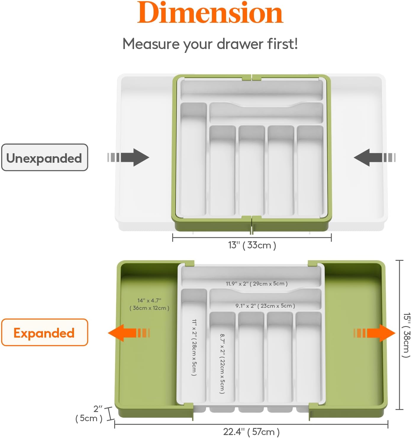 Lifewit Besteck Organizer, erweiterbarer Utensilien Organizer für die Küche, Utensilienhalter, verstellbarer Besteckkasten Schubladen Organizer für Löffel, Messer, Küchen Organizer und Aufbewahrung, Schwarz