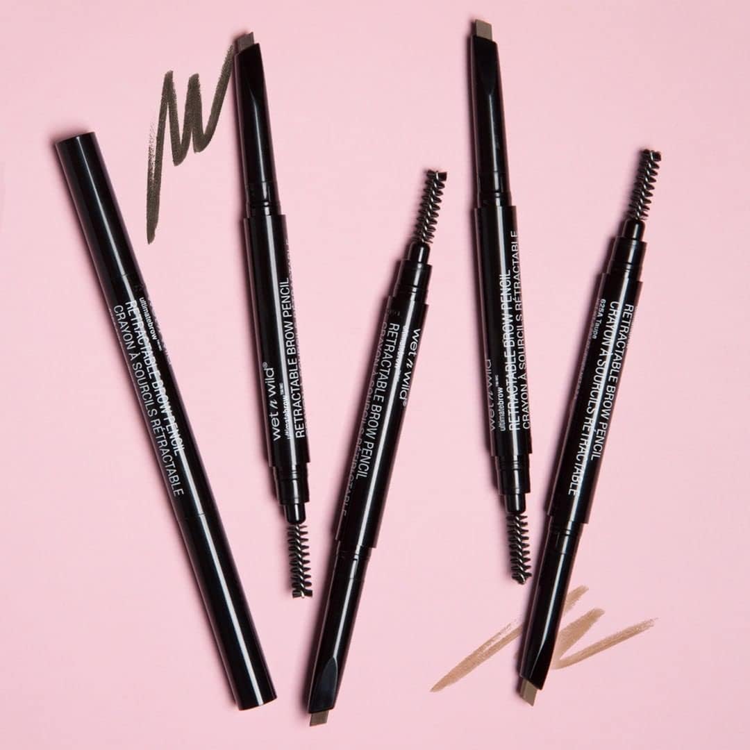 wet n wild Ultimate Eyebrow Retractable Definer Pencil, doppelseitig, feine Spitze, formt, definiert, füllt Augenbrauen aus - Dark Brown