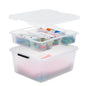 IRIS USA 6-Pack Clip Box with Latching Lids, 18 Quart Craft Storage Bins, Art & Writing Supply Containers for Home, Office & Classroom Organization