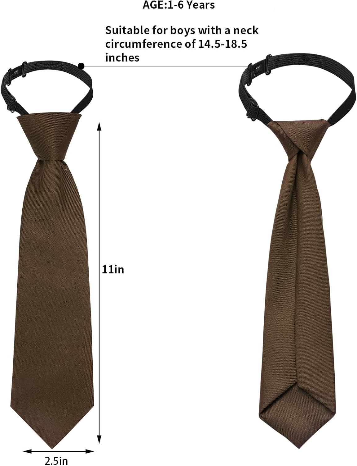 Sucrain 1 Stück Jungen Krawatte Vorgespunden Verstellbares Halsband Krawatte für Hochzeit Abschlussfeier Schuluniformen