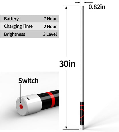 THOUSAND SUNNY Flexible LED Light Stick 30", Rechargeable Bendable Work Light with 3 Modes High Lumen for Mechanic Car Repairs Under Hood Garage Inspection