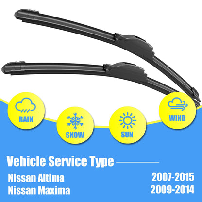 Gavimnal® 20"+20" Silicone Wiper Blades Replacement For Ford Explorer 2005-2010,F-150 1999-2007,All-Season Front Windshield Wiper Blades(Set of 2)