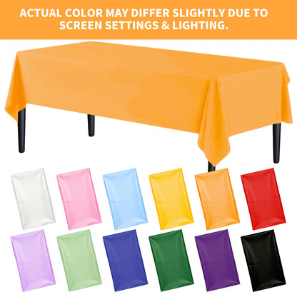 Vyntra Plastik-Tischdecken, 8er-Pack, 137 x 274 cm, rechteckig, rosa – Einweg-Party-Tischdecken für Valentinstag, Babyparty, Brautparty