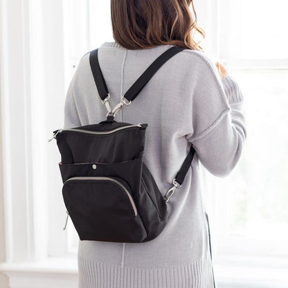 Sugar Medical Women’s Diabetes Backpack Purse with travel organizer for medications, insulin, glucose meter, insulin pens, epi-pen, includes insulated pouch to help keep medications cool. (Onyx)