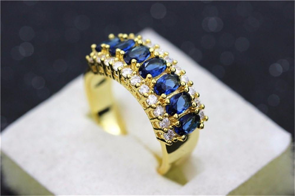 Uloveido Platinum Plated Green Cubic Zircon Rings for Women Fashion Jewelry J501