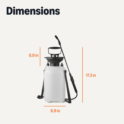 Amazon Basics Garden Sprayer for Gardens and Flower Beds, 1.3 Gallon (5L) Capacity with Extension Wand