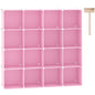 C&AHOME Cube Storage Organizer, 16-Cube Shelves Units, Plastic Storage Cubes, DIY Closet Organizer, Modular Closet Storage Shelves Ideal for Home, Bedroom, 48.4" L × 12.4" W × 48.4" H Black SUM3016H
