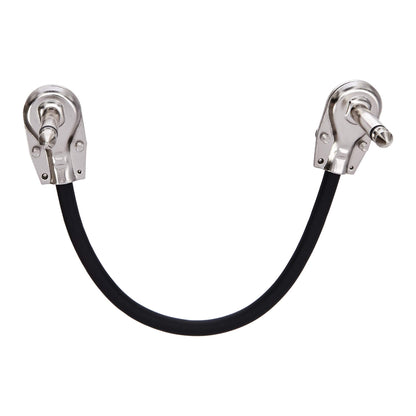 Amazon Basics 1/4 Inch Right-Angle Guitar Patch Cable for Pedal Board and Effect Pedals, 6 in, 6-Pack, Black