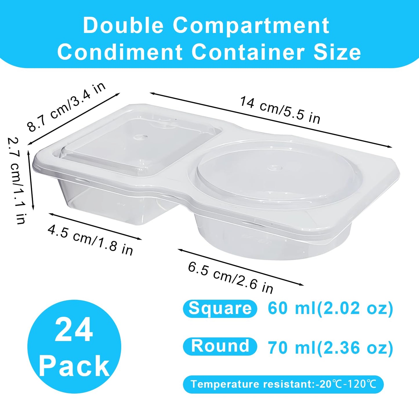 2 Pack Snackle Box –Air Tight Snack Containers with Divided, Lids&Handle –Clear Serving Tray for Fruits, Candy, Nuts –Portable for Travel, Parties, Daily Use (8 Containers Dishwasher Safe)