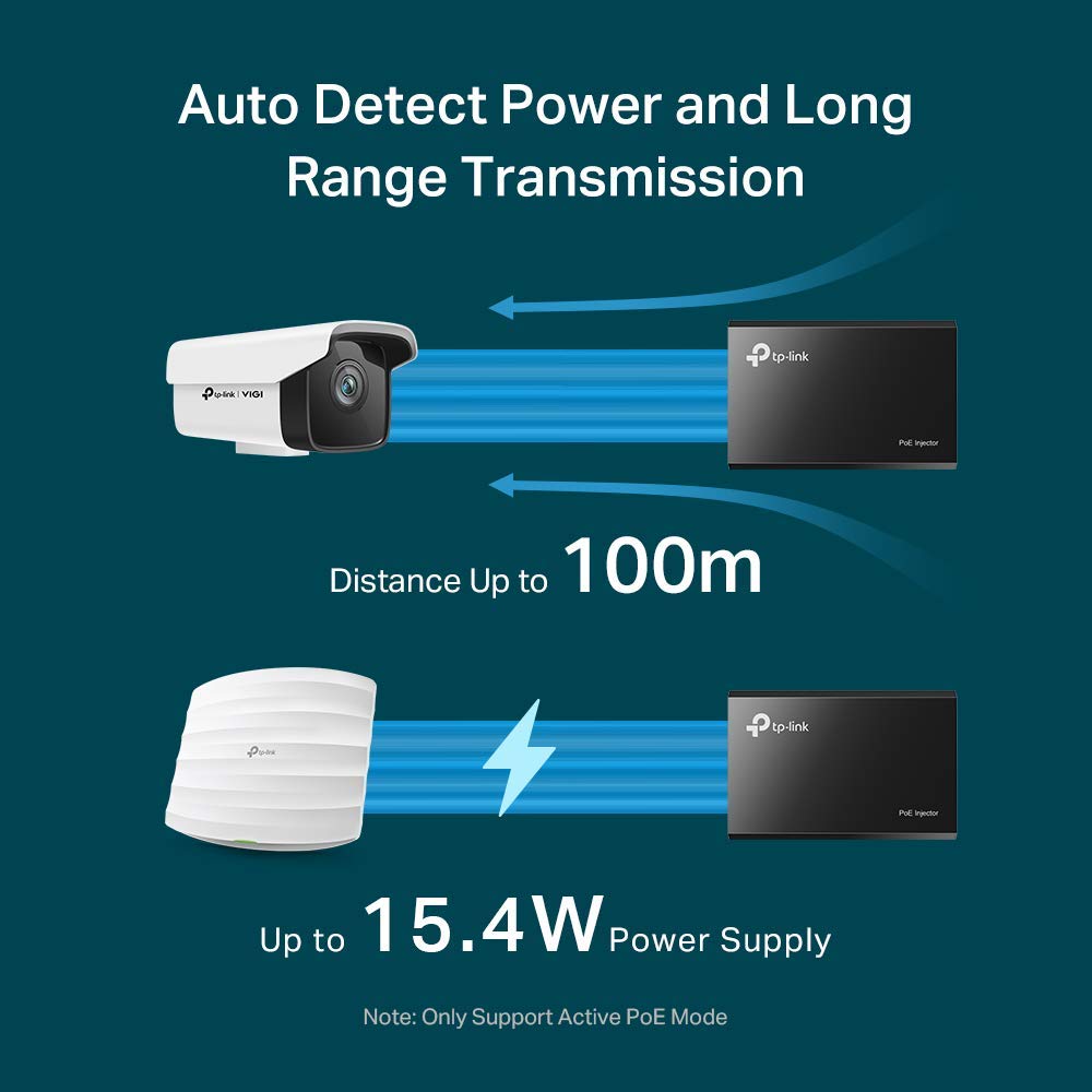TP-Link Omada 2.5GE PoE+ Injector | Non-PoE to PoE Adapter | 802.3at/af Compliant | Up to 30W | Wall Mountable | Plug&Play | Up to 100m(328 ft) | UL Certified(POE260S)