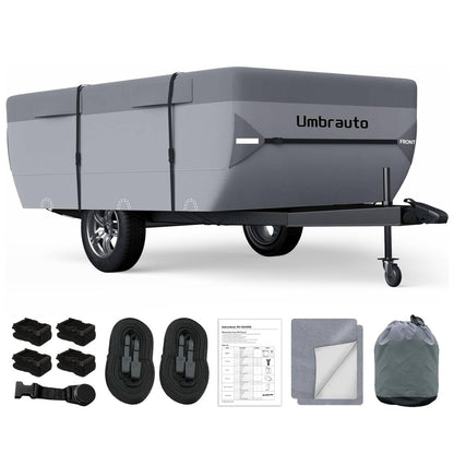 Umbrauto Class C RV Cover Fits 29-32’, Class C Motorhome Camper Cover, Heavy Duty 7 Layers Top Windproof Breathable RV Cover with 3Pcs Extra Straps, Adhesive Repair Patches, 6 Gutter Covers