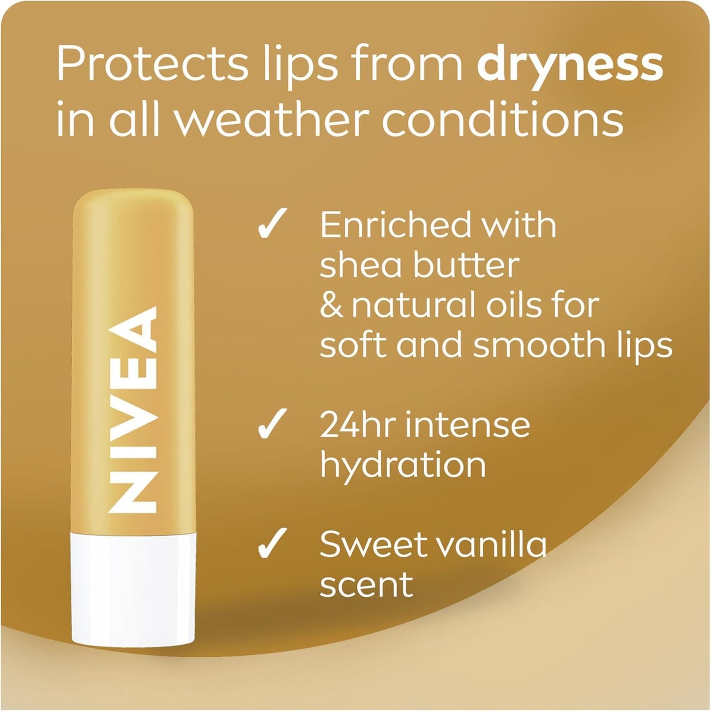 NIVEA Sun Lippenbalsam mit LSF 30 (2x4,8g) | Schützt vor Sonnenbrand, 24H Feuchtigkeit