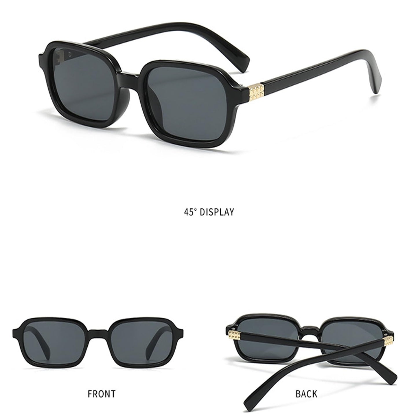 Awdchny Retro Ovale Sonnenbrille für Damen – Elegante Cat Eye 90er Sonnenbrille, Leichter schmaler Rahmen, Trendige UV-Schutz Sonnenbrille 8057 Schwarz+Braun+Schildpatt