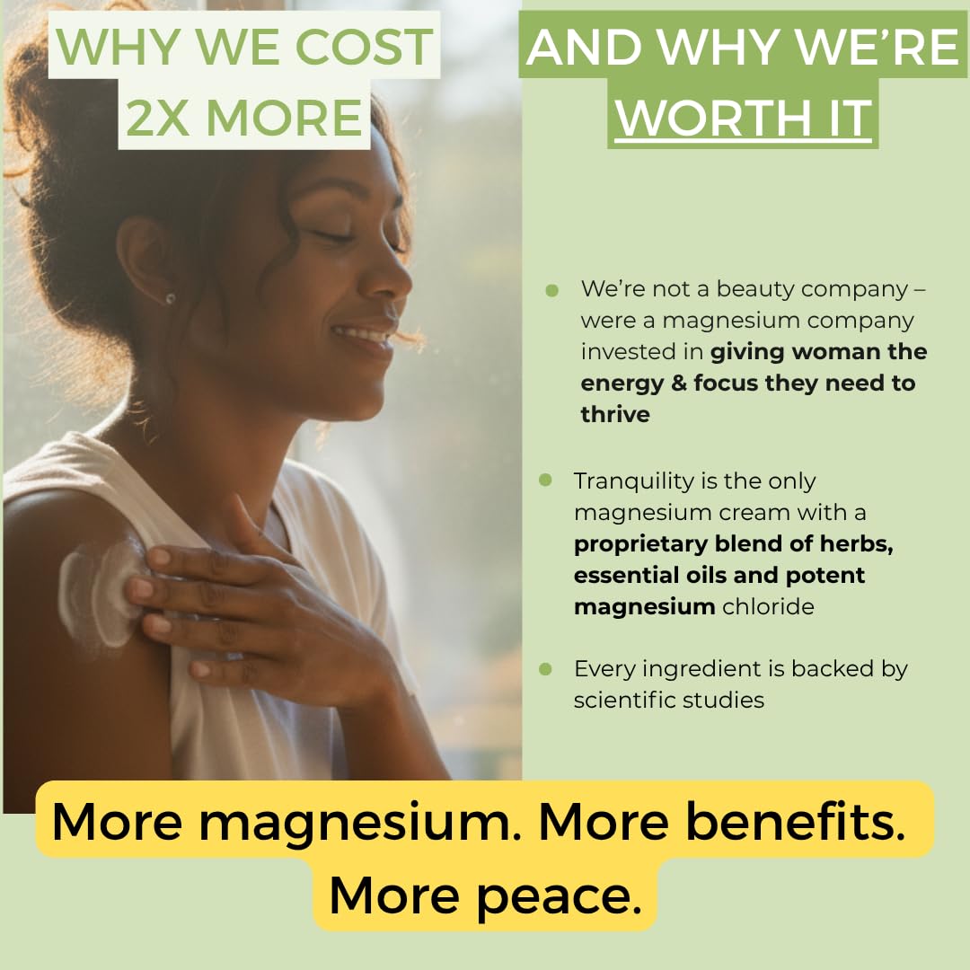 Rooted In Relief Magnesium Cream – 500mg Magnesium Chloride per Teaspoon – Enriched with Arnica, Comfrey & Botanical Blend – Targeted Muscle Support & Topical Relaxation – 4 oz Glass Jar
