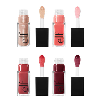 e.l.f. Glow Reviver Lip Oil, Pflegendes getöntes Lippenöl für ein hochglänzendes Finish, angereichert mit Jojobaöl, vegan & tierversuchsfrei, Rose Envy