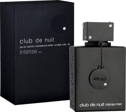 ARMAF S Club De Nuit Intense for Men Eau De Toilette Spray, 3.4 onzas, negro, 106 ml / 3.6 oz (31470)
