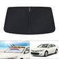 KUST Windshield Sun Shade for 2017-2026 Tesla Model Y/Model 3 Sunshade Accessories (Fit 2025-2026 Model Y Juniper / 2024 Model 3 Highland) Upgraded Foldable Sunshade, Blocks UV Rays Keep Car Cool