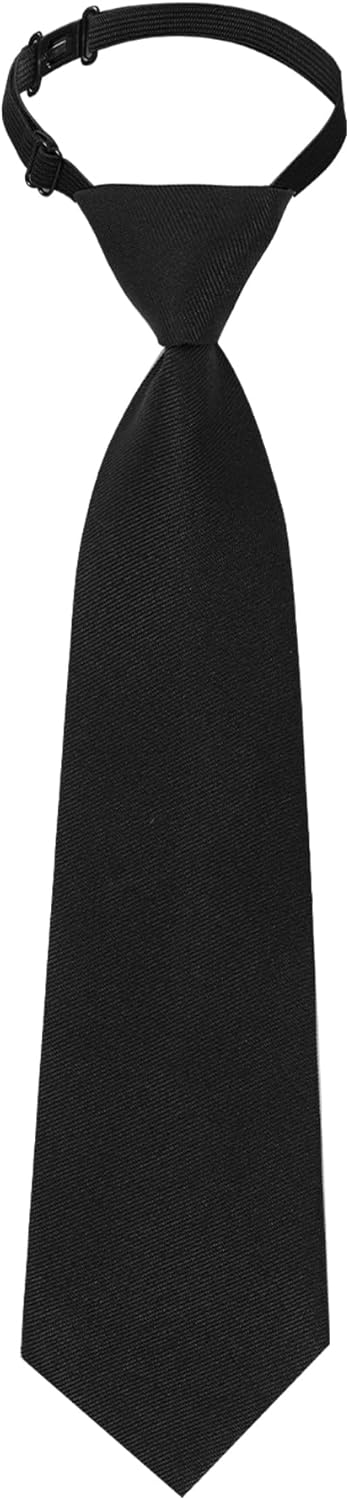 Sucrain 1pcs Boy's Necktie Pre-tied Adjustable Neck Strap Tie for Wedding Graduation School Uniforms