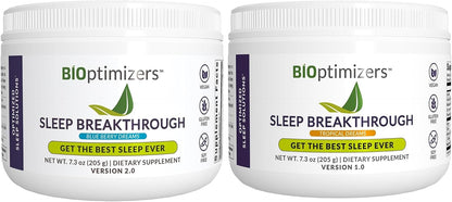 BIOptimizers Sleep Breakthrough Powder – Tropical Dreams & Blueberry Bundle – Natural Sleep Support Supplement – 405g Total
