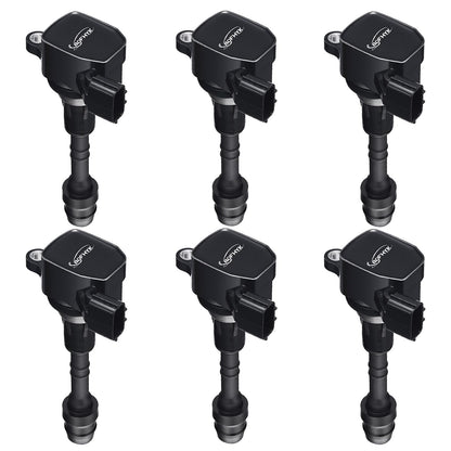 BDFHYK Ignition Coil Pack UF648 and Iridium Spark Plug 97390 Compatible with Jeep Grand Cherokee 2011-2015 Jeep Wrangler Dodge Charger Grand Caravan 2016 Chrysler 200 300 Jeep Coil Pack 3.6L Set of 6