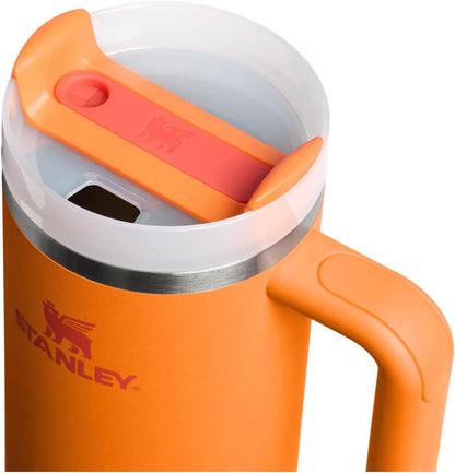 Vaso Stanley Quencher H2.0 con asa y pajita de 40 oz | Tapa Flowstate de 3 posiciones | Compatible con portavasos para viajes | Vaso térmico de acero inoxidable | Sin BPA | Arándano