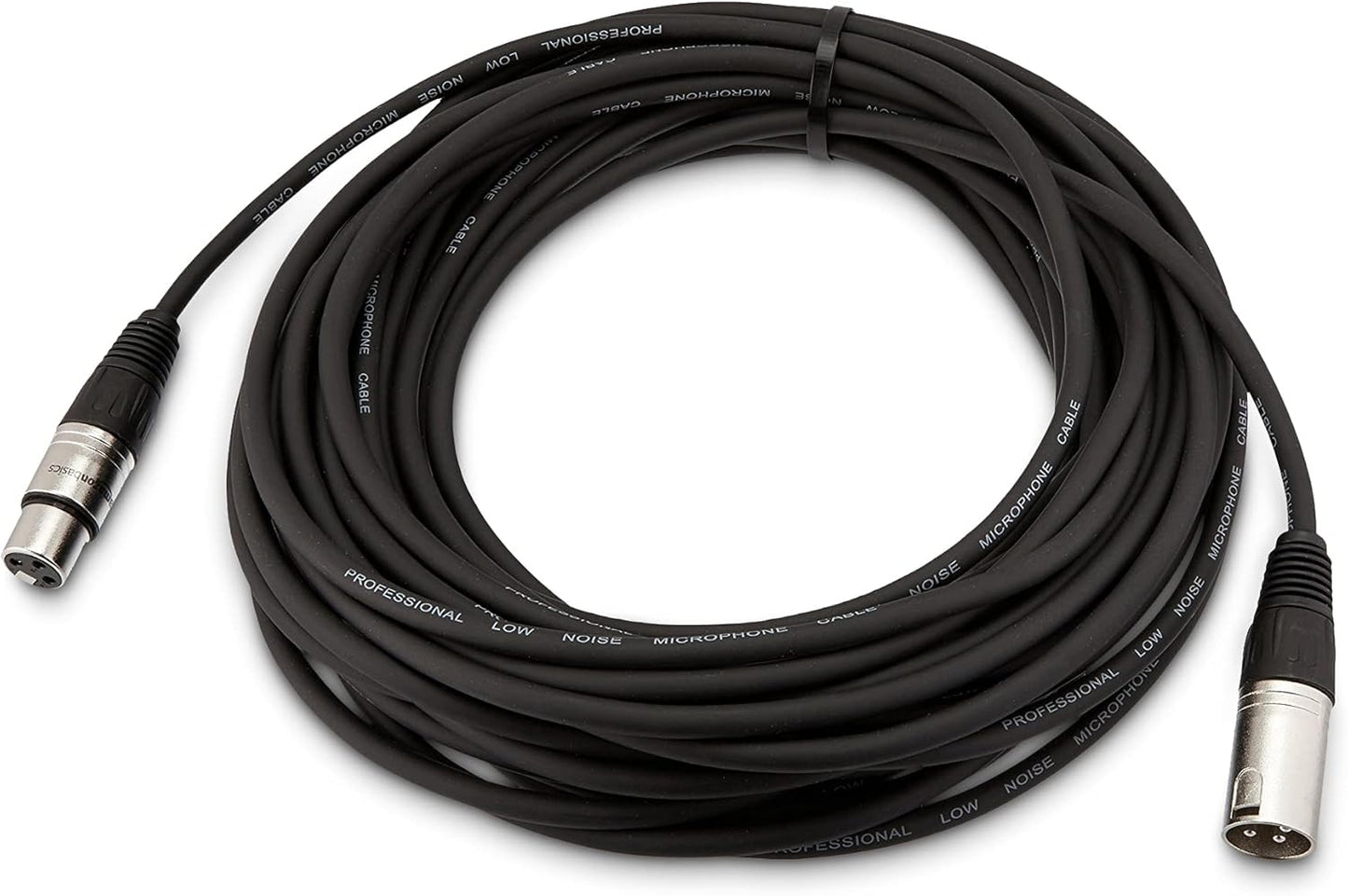 Amazon Basics XLR-Mikrofonkabel für Tonstudio-Lautsprecher, PA-System, Vollkupferleiter, 3 m, Schwarz