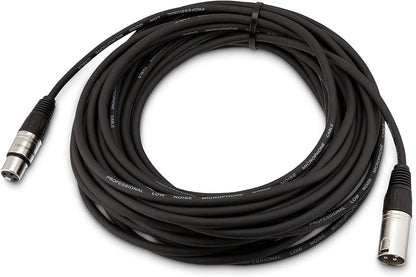 Amazon Basics XLR-Mikrofonkabel für Tonstudio-Lautsprecher, PA-System, Vollkupferleiter, 3 m, Schwarz