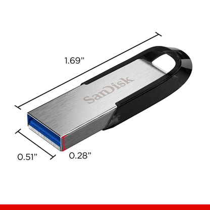 SanDisk 128GB Ultra Flair USB 3.0 Flash-Laufwerk - SDCZ73-128G-G46, schwarz