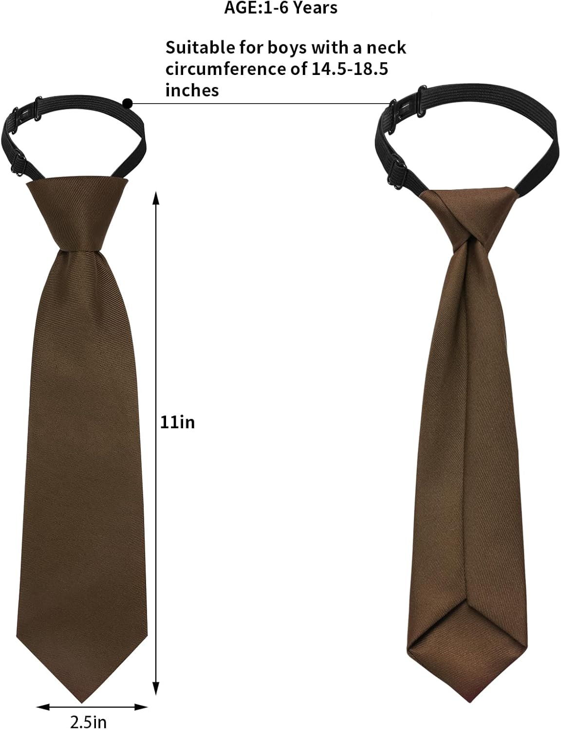 Sucrain 1 Stück Jungen Krawatte Vorgespunden Verstellbares Halsband Krawatte für Hochzeit Abschlussfeier Schuluniformen