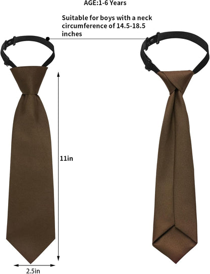 Sucrain 1 Stück Jungen Krawatte Vorgespunden Verstellbares Halsband Krawatte für Hochzeit Abschlussfeier Schuluniformen