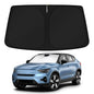 KUST Windshield Sun Shade for 2017-2026 Tesla Model Y/Model 3 Sunshade Accessories (Fit 2025-2026 Model Y Juniper / 2024 Model 3 Highland) Upgraded Foldable Sunshade, Blocks UV Rays Keep Car Cool