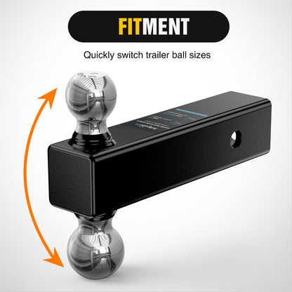 Nilight Anti-Theft Shackle Hitch Receiver 2Inch 45000 LBs Breaking Strength 3/4" Anti-Theft D Ring Shackle 5/8" Trailer Hitch Lock Pin Heavy Duty Solid Towing Kit for Trucks Off Road (Black)
