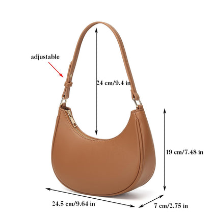 Barabum Kleine Umhängetasche für Damen, halbmondförmige Geldbörse, Y2K Trend Clutch Handtaschen