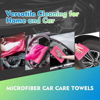 HOMEXCEL Mikrofasertuch 12er-Pack, 31,75 x 31,75 cm Mikrofasertücher für Autos, ultra-saugfähiges Autowaschtuch, fusselfreie, streifenfreie Reinigungstücher für Auto, Küche und Fenster (Grau)
