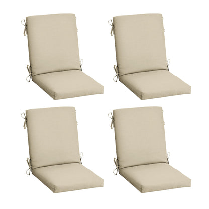 Arden 2-Pack Outdoor Patio Dining Chair Cushion, 20x44, Rain-Proof Seat Pad, Fade-Resistant Outdoor Cushion Black Cabana Stripe