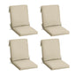 Arden 2-Pack Outdoor Patio Dining Chair Cushion, 20x44, Rain-Proof Seat Pad, Fade-Resistant Outdoor Cushion Black Cabana Stripe