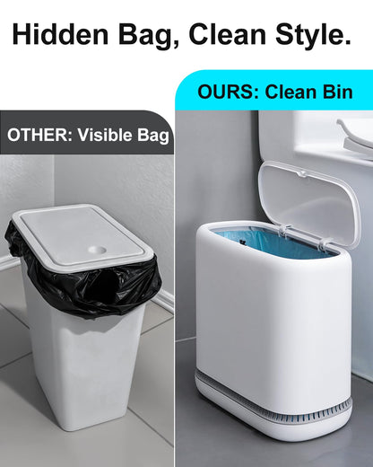 Purexa 2.3 Gallon Slim Small Bathroom Trash Can Review