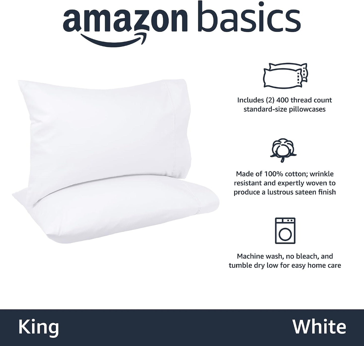 Soft, Affordable Luxury: Amazon Basics 400 Thread Count Pillowcases