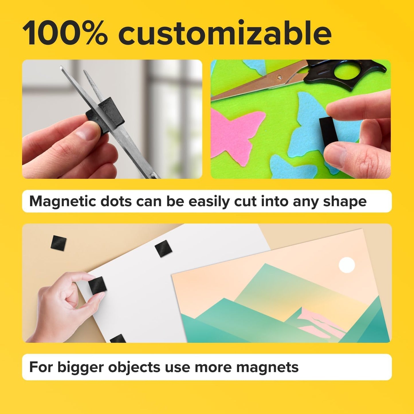 Runde, flexible Magnete mit Klebefläche – (120 Stk. 2x0,2cm) Magnetpunkte für Whiteboard, Kühlschrank – Sticker für Planung und Organisation – Ein Muss für Lehrer – Unterrichtsmaterial